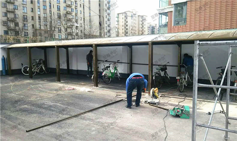 北京密云農業技術推廣站電動車車棚
