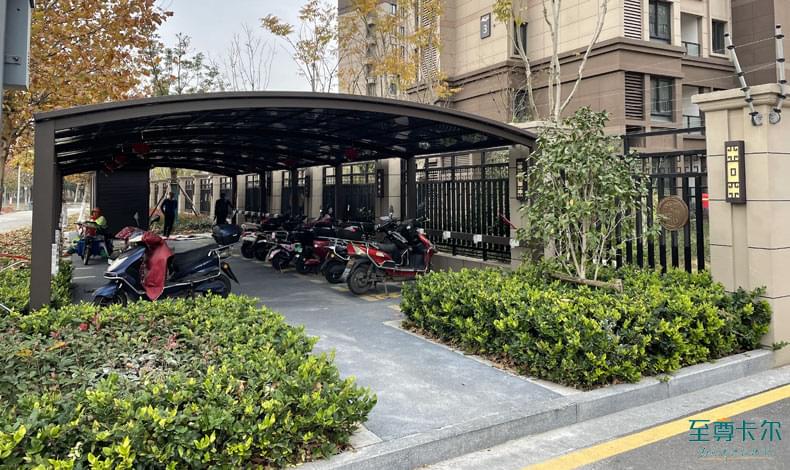 自行車棚生產廠家怎么選？自行車車棚圖片大全？